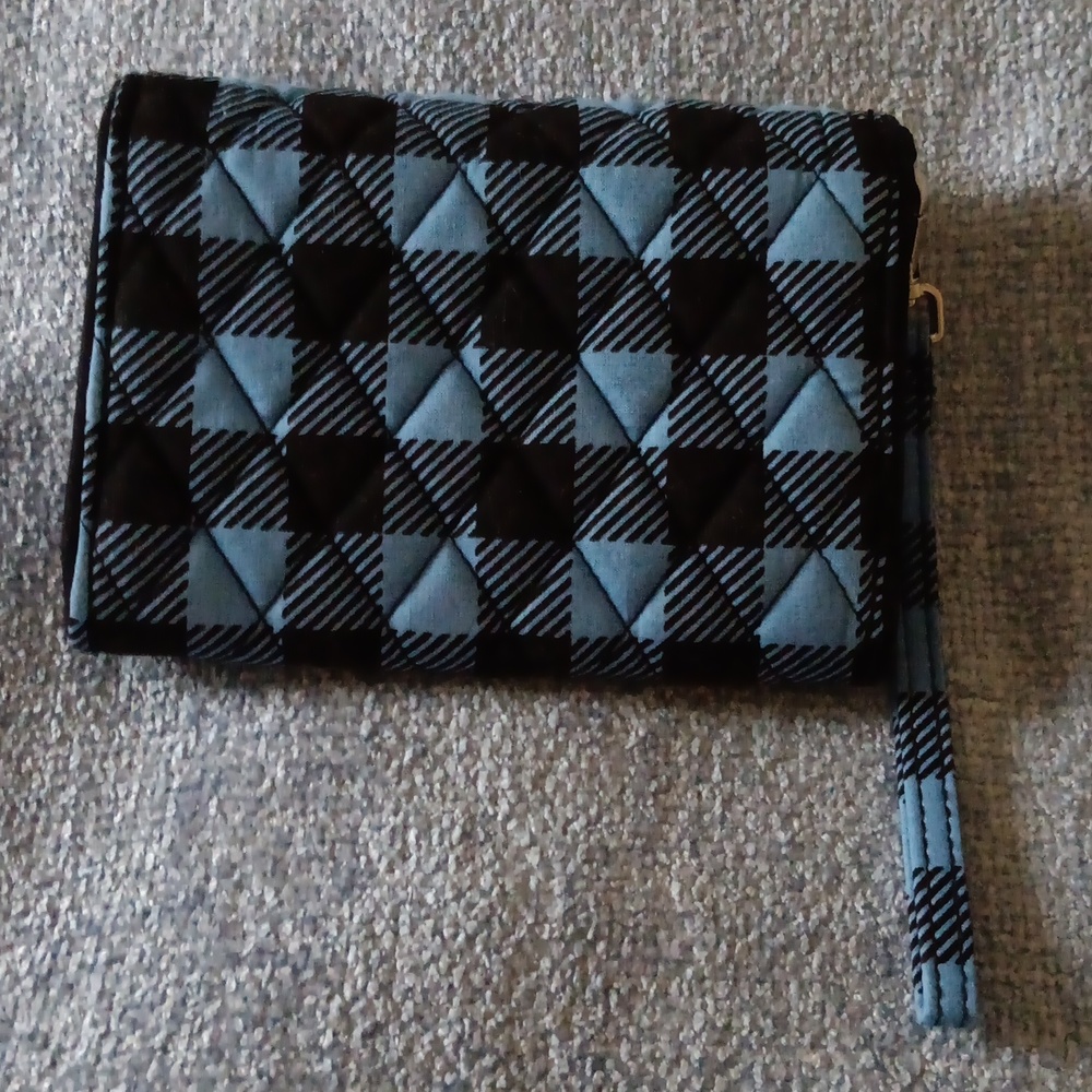 Vera Bradley Cornflower Blue Black Wallet - Picture 4 of 14